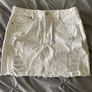 Pacsun white jean skirt